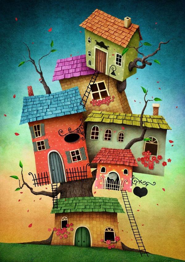 Nova 1000 Parça Soy Ağacı/Fantastik Evler Puzzle - Annnmei - Image 1