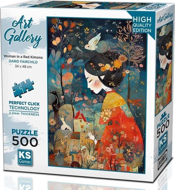Ks Games 500 Parça Kırmızı Kimonolu Kasın Puzzle - Darid Fairchild - Image 1