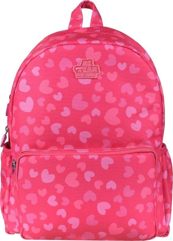 Me Team Love Pembe Kalpli Kız Çocuk Okul Çantası - Image 1