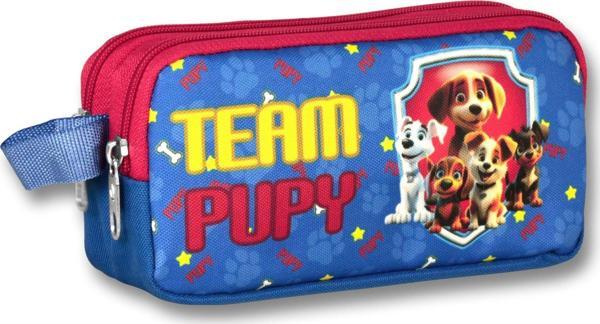 Ümit Çanta Cennec İki Bölmeli Team Puppy Kalemlik - Erkek Çocuk - Mavi-Kırmızı - Image 1