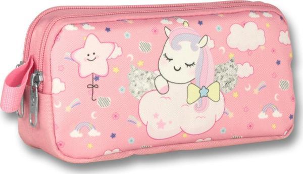Ümit Çanta Cennec Uyuyan Unicorn Pembe-Beyaz Kalem Çantası - Kız Çocuk - Image 1