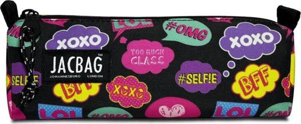 Jacbag Selfie Kız Çocuk Tek Bölmeli Üçgen Okul ve Ofis Kalem Kutusu - Image 1