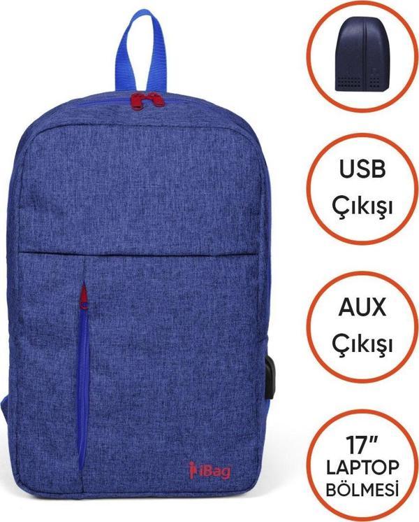 İbag 17 Kırçıllı Lavanta Laptop Sırt Çantası - Image 1