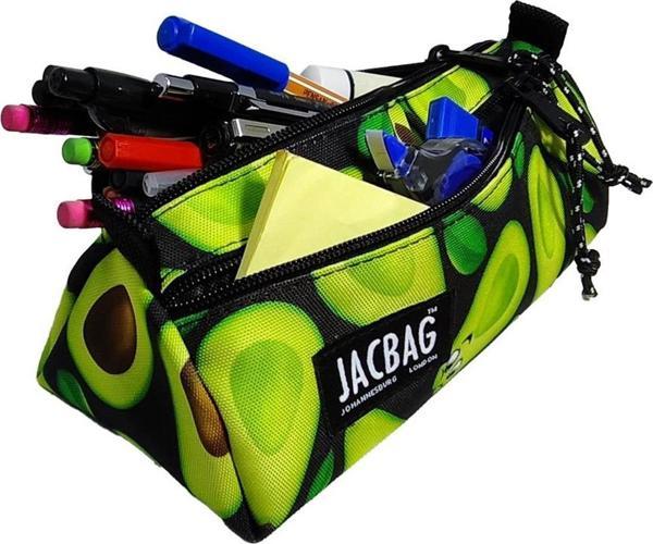 Jacbag Dual Prime İki Bölmeli Üçgen Avokado Yeşil Kız Çocuk/Kadın Kalem Çantası - Image 1
