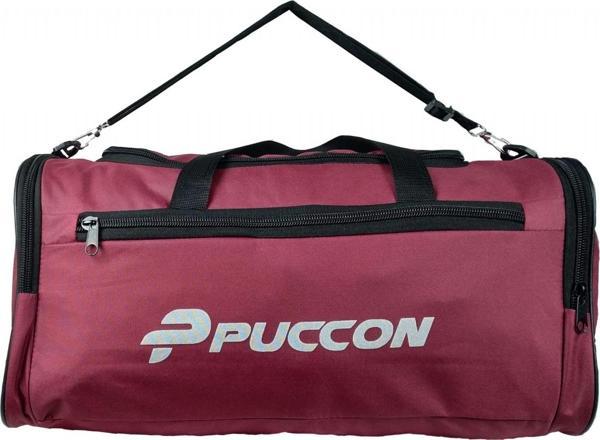 Puccon Kadın Erkek Bordo Tatil Seyahat Spor Çantası - El ve Omuz Askılı Çanta - Image 1
