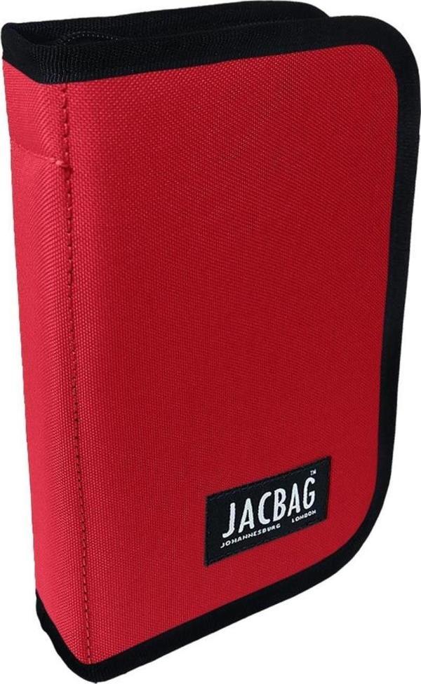 Jacbag Kırmızı Sert Kapaklı Lastikli Düzenleyici Organizer Kalemlik - Image 1