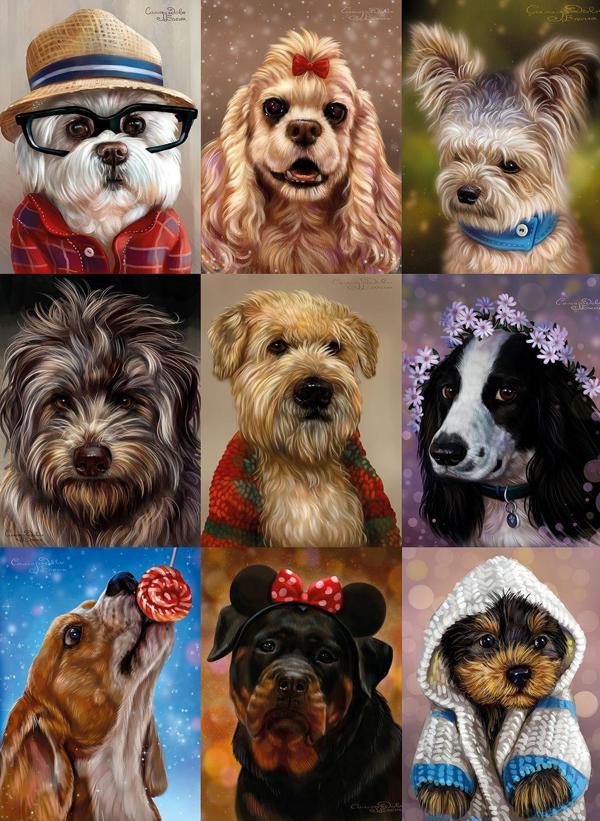 Nova 1000 Parça Sevimli Köpekler Kolajı Puzzle - Image 1