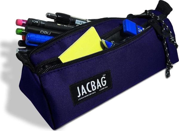 Jacbag Dual Prime İki Bölmeli Üçgen Mor Kız Çocuk/Kadın Kalem Çantası - Image 1