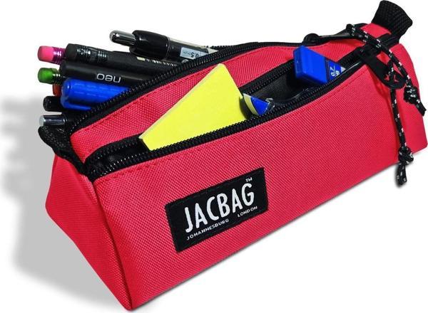 Jacbag Dual Prime İki Bölmeli Üçgen Mercan Kız Çocuk/Kadın Kalem Çantası - Image 1
