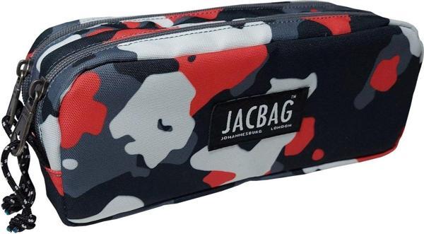 Jacbag Kırmızı Kamuflaj İki Gözlü Okul Kalem Çantası - Erkek Çocuk - Image 1