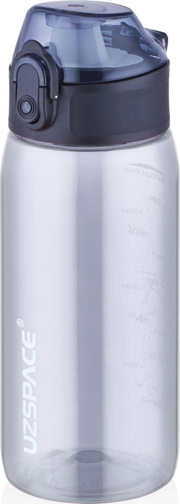 Uzspace 440 ml Geniş Ağızlı Gri Tritan Matara (Spor, Okul ve Günlük) - Image 1