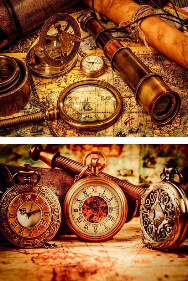 Nova Puzzle 2x2000 Parça Antika Saatler ve Yeni Hedefler Puzzle Seti - Image 1