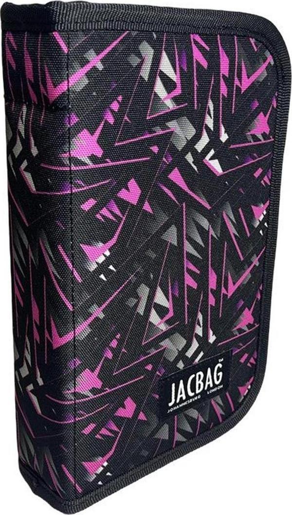 Jacbag Pembe Geometrik Sert Kapaklı Lastikli Düzenleyici Organizer Kalemlik - Image 1