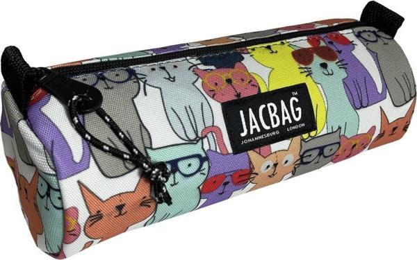 Jacbag Sarı Kedi Kız Çocuk Tek Gözlü Silindir Kalemlik - Kalem Kutusu - Image 1
