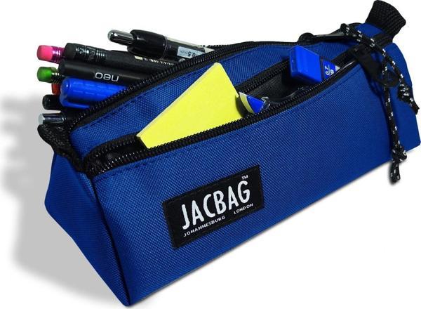 Jacbag Dual Prime İki Bölmeli Üçgen Saks Mavi Erkek Çocuk Kalem Çantası - Image 1