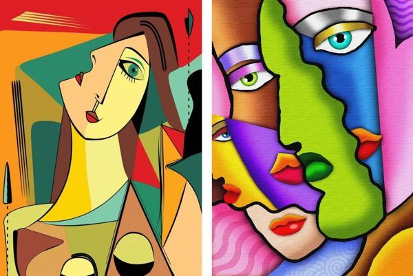Nova Puzzle 2x1000 Parça Kübist Portre ve Soyut Yüzler Puzzle Seti - Image 1