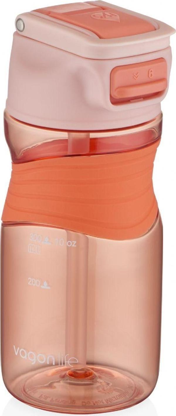 Vagonlife 450 ml Tritan Silikon Pipetli Spor ve Çocuk Genç Yetişkin Matara - Turuncu - Image 1