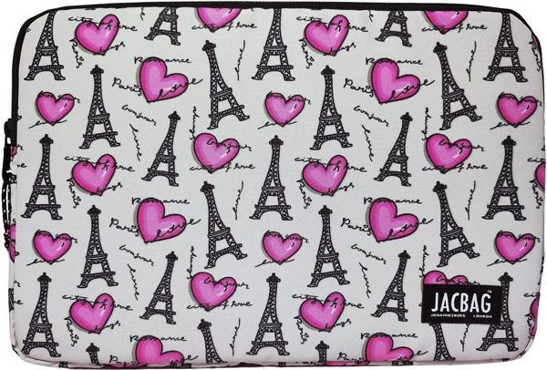 Jacbag Paris Gri/Pembe A4 Evrak Notebook ve Tablet Taşıma Çantası/Kılıfı - Image 1