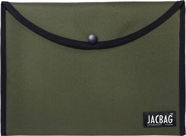 Jacbag Haki Yeşil Erkek A4 Çıtçıtlı Dosya Defter Tablet ve Evrak Çantası - Image 1