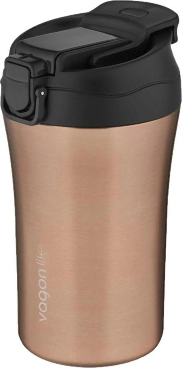 Vagonlife 400 ml Paslanmaz Çelik Mug - Kahverengi Kahve Kupası - Image 1