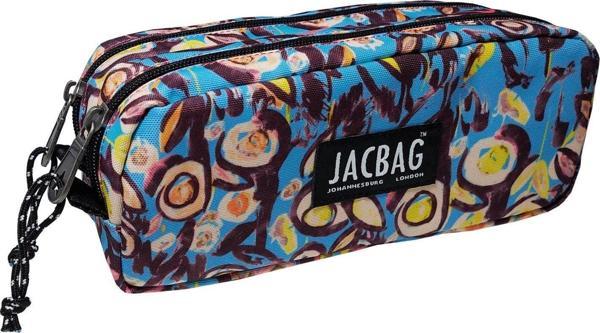 Jacbag Pastel Çiçekli İki Gözlü Okul Kalem Çantası - Kız Çocuk - Image 1