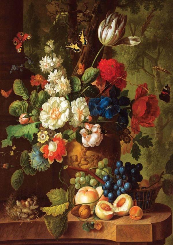 Nova Puzzle 2000 Parça Çiçekler ve Meyveler Natürmort - Image 1