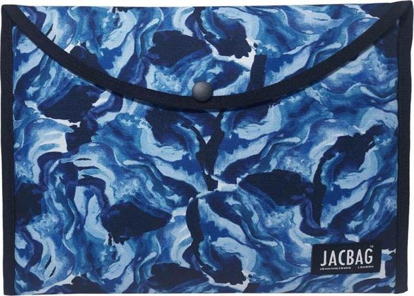 Jacbag Mavi/Lacivert Kamuflaj Erkek A4 Çıtçıtlı Dosya Defter Tablet ve Evrak Çantası - Image 1