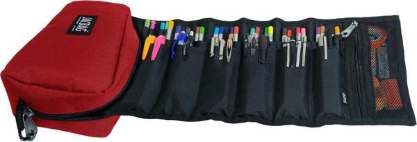 Jacbag Kırmızı Organizer Roll Up Düzenleyici Kalem Kutusu/Kalemlik - Image 1