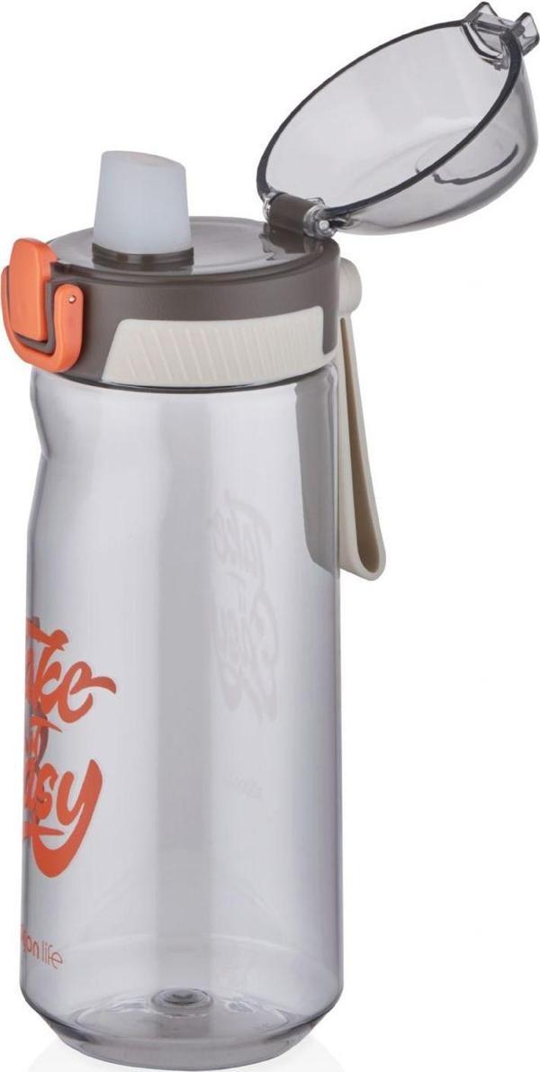 Vagonlife 660 ml Kilitli Kapak Matara - Turuncu - Silikon Ağızlık Silikon Taşıma Askısı - Image 1