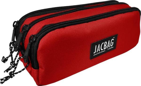 Jacbag Üç Bölmeli Çocuk ve Yetişkin Kalem Çantası - Kırmızı - Kadın/Kız Çocuk - Image 1