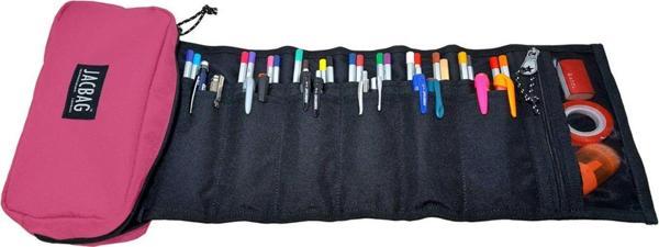 Jacbag KOyu Pembe Organizer Roll Up Düzenleyici Kalem Kutusu/Kalemlik - Image 1