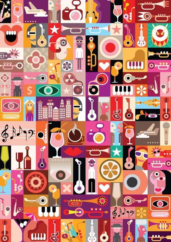 Nova 1000 Parça Müzik İllüstrasyon Puzzle - Image 1