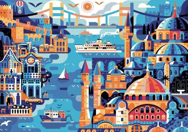 Nova 1000 Parça Panoramik İstanbul Manzarası Puzzle - Image 1