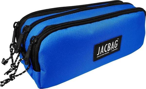 Jacbag Üç Bölmeli Çocuk ve Yetişkin Kalem Çantası - Saks Mavi - Erkek - Image 1