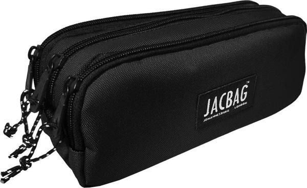 Jacbag Üç Bölmeli Çocuk ve Yetişkin Kalem Çantası - Siyah - Kız ve Erkek - Image 1