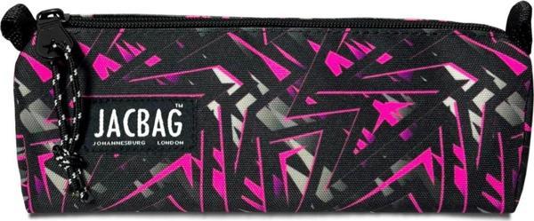 Jacbag Pembe Geometrik Kız Çocuk Tek Bölmeli Üçgen Okul ve Ofis Kalem Kutusu - Image 1