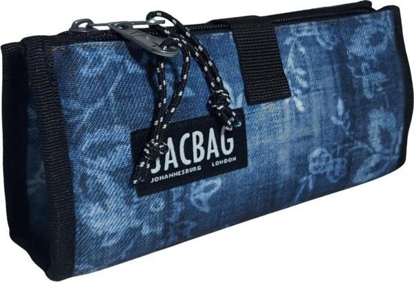 Jacbag Twin Masa Üstü Çift Bölmeli Kalem Çantası Çiçekli Kot - Image 1