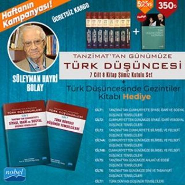 Haftanın Kampanyası Tanzimat’tan Günümüze Türk Düşüncesi (7 Cilt - 8 Kitap) + Türk Düşüncesinde Gezi - Nobel Akademik Yayıncılık - Image 1