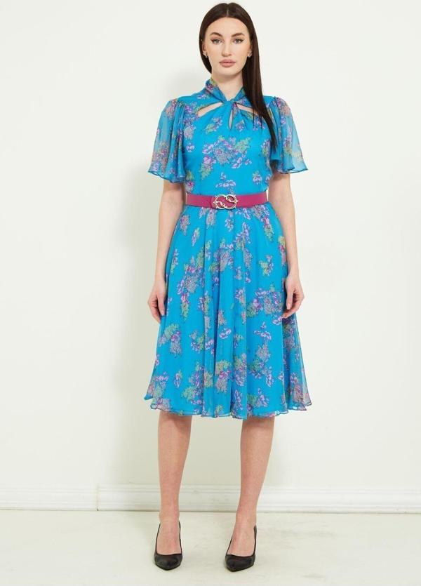 Modatalika Kadın Yarım Kollu Kemerli Elbise - Image 1