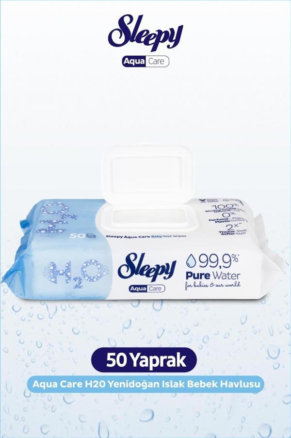 Sleepy AquaCare H2O Yenidoğan Islak Bebek Havlusu 50 - Image 1