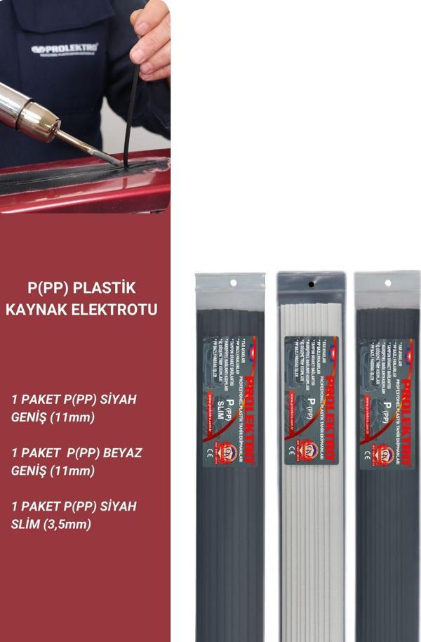 Prolektro Avantajlı (Pp) Polipropilen Plastik Kaynak Elektrotu -3 Paket Pp Elektrot - Image 1