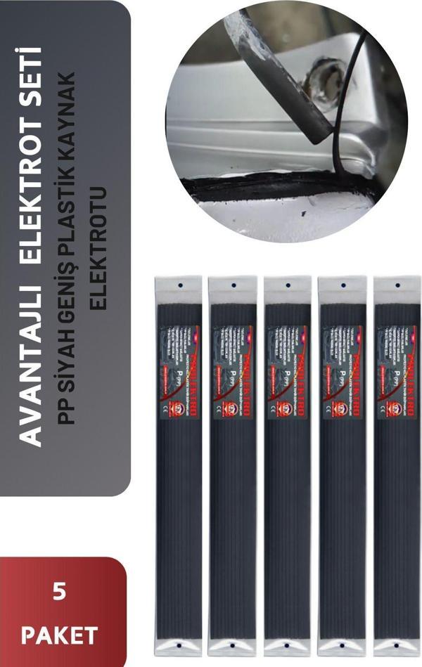 Prolektro Avantajlı 5 Paket Pp Siyah Geniş Plastik Kaynak Elektrotu - Image 1