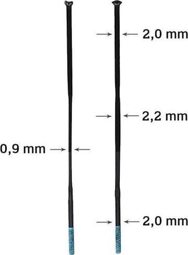 Shimano Dura Ace WH-R9270-C60 Jant Seti için jant teli 250mm  - Image 1