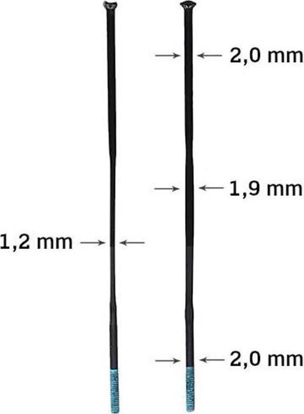 Shimano Ultegra WH-R8170-C50 Jant Seti için jant teli 272mm  - Image 1