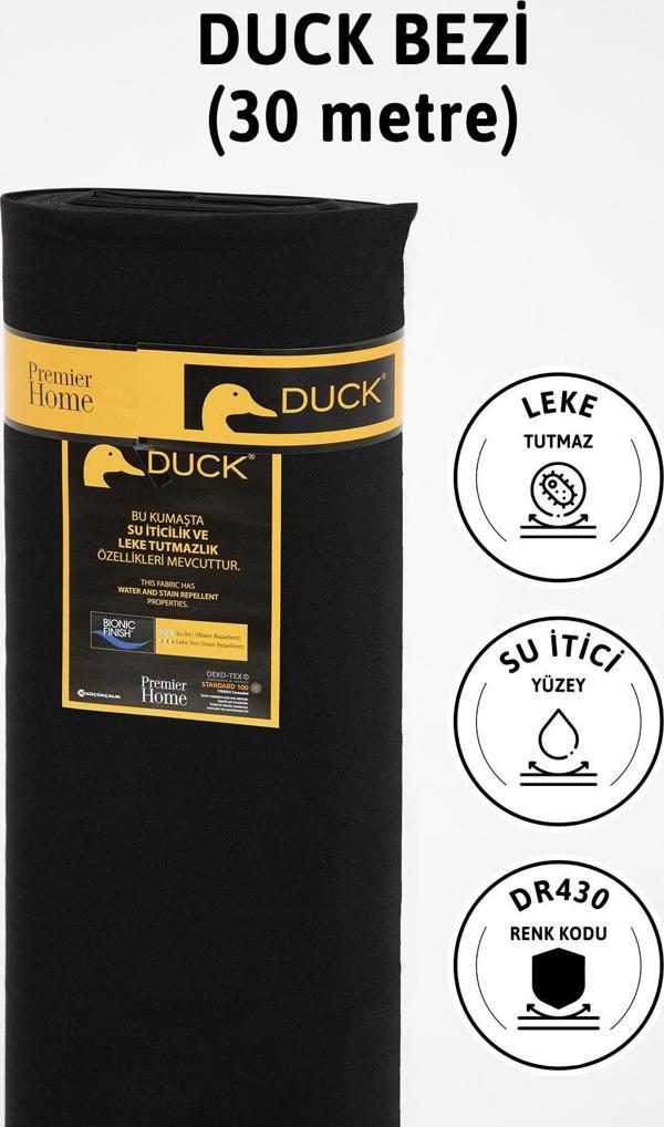 Premier Metrelik Duck Keten Kumaş Su İtici Bez 30 Metre DR430 - Siyah - Image 1