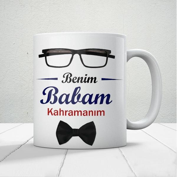 Benim Babam Kahramanım Babalar Günü Baskılı Kupa Bardak Kahve Kupa Bardak - Image 1