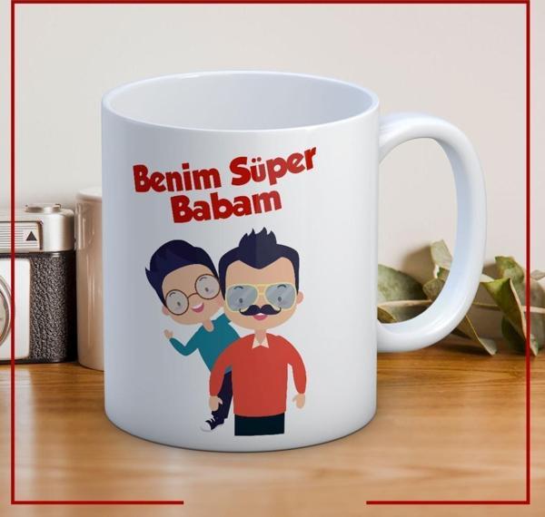 Benim Süper Babam Baskılı Babalar Günü Kupa Bardak Baskılı Kahve Kupa Bardak-1 - Image 1