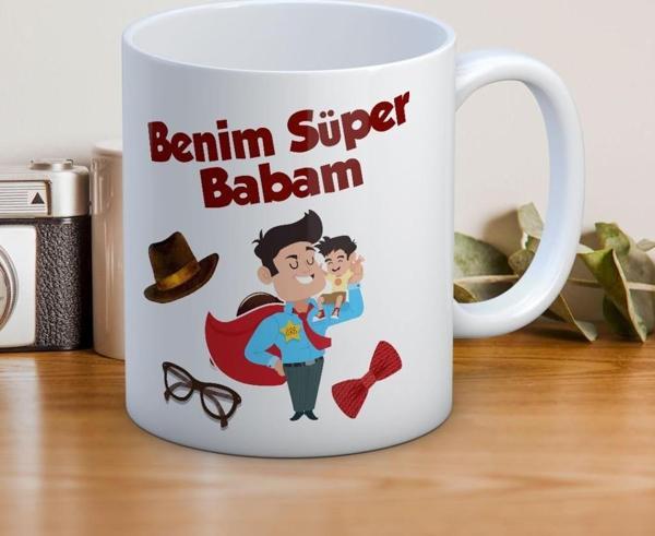 Benim Süper Babam Baskılı Babalar Günü Kupa Bardak Baskılı Kahve Kupa Bardak-2 - Image 1