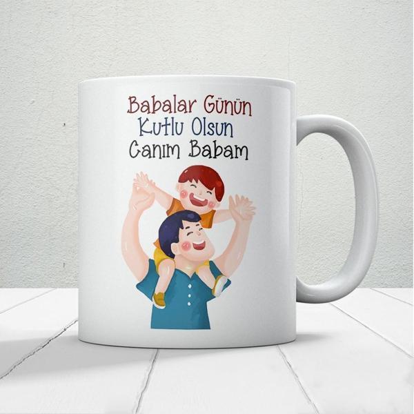 Canım Babam Baskılı Babalar Günü Kupa Bardak Kahve Kupa Bardak-2 - Image 1