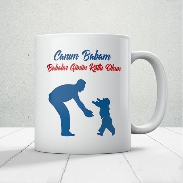 Canım Babam Baskılı Babalar Günü Kupa Bardak Kahve Kupa Bardak-8 - Image 1